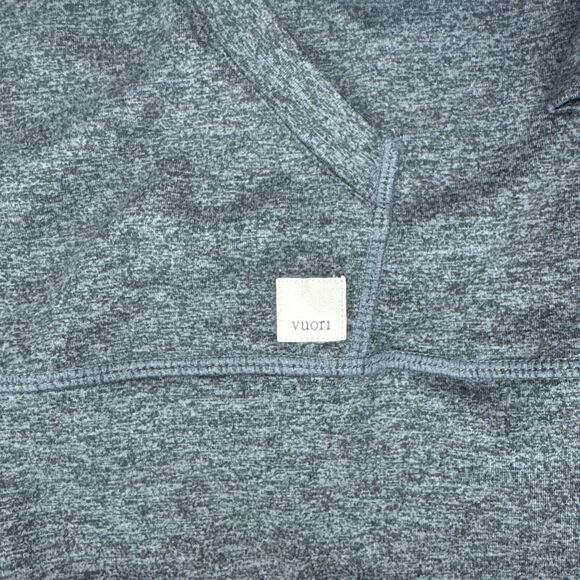 Vuori Mens Size MEDIUM Ponto Performance Half Zip Hoodie Gray Charcoal Heather M - Picture 5 of 10
